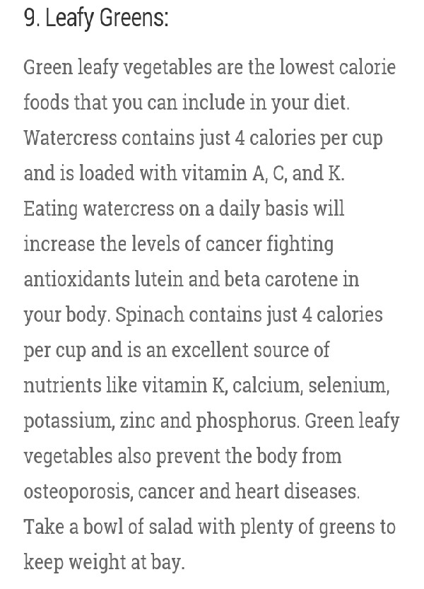 25 Zero Calorie Foods!