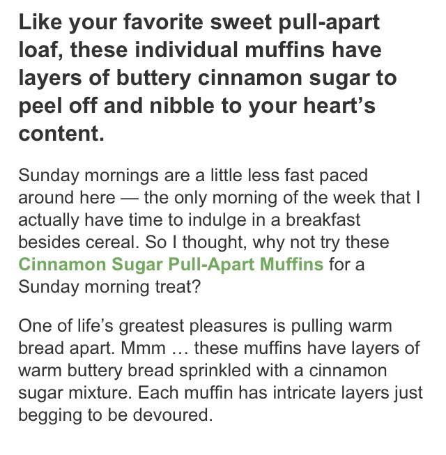 Cinnamon Sugar Pull Apart Muffins, Yummy!