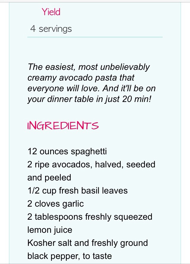 💚20 Min Avocado Pasta💚