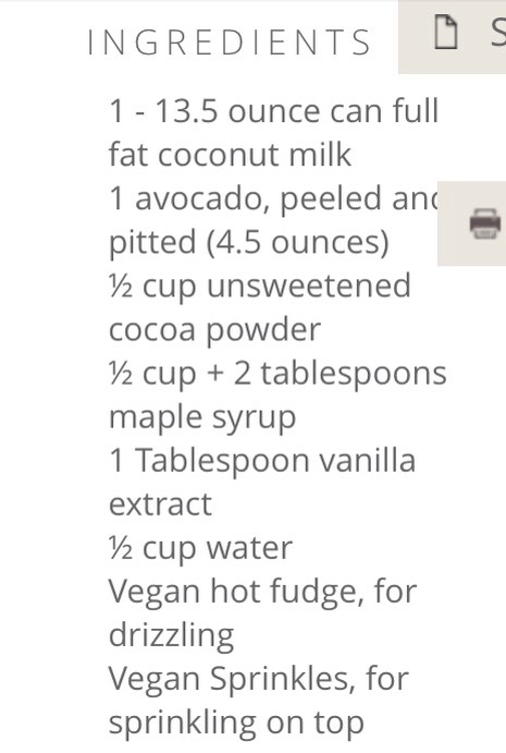 Vegan Avocado Chocolate Ice Cream
