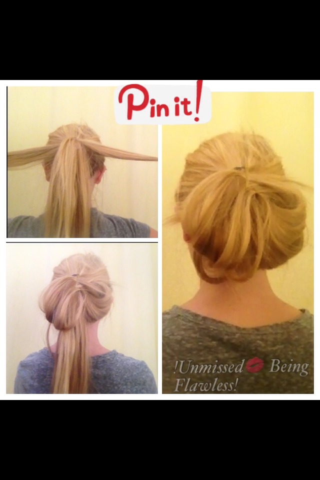 The faux chignon! This is faster and much easier then a regular one!! 😍💜👍