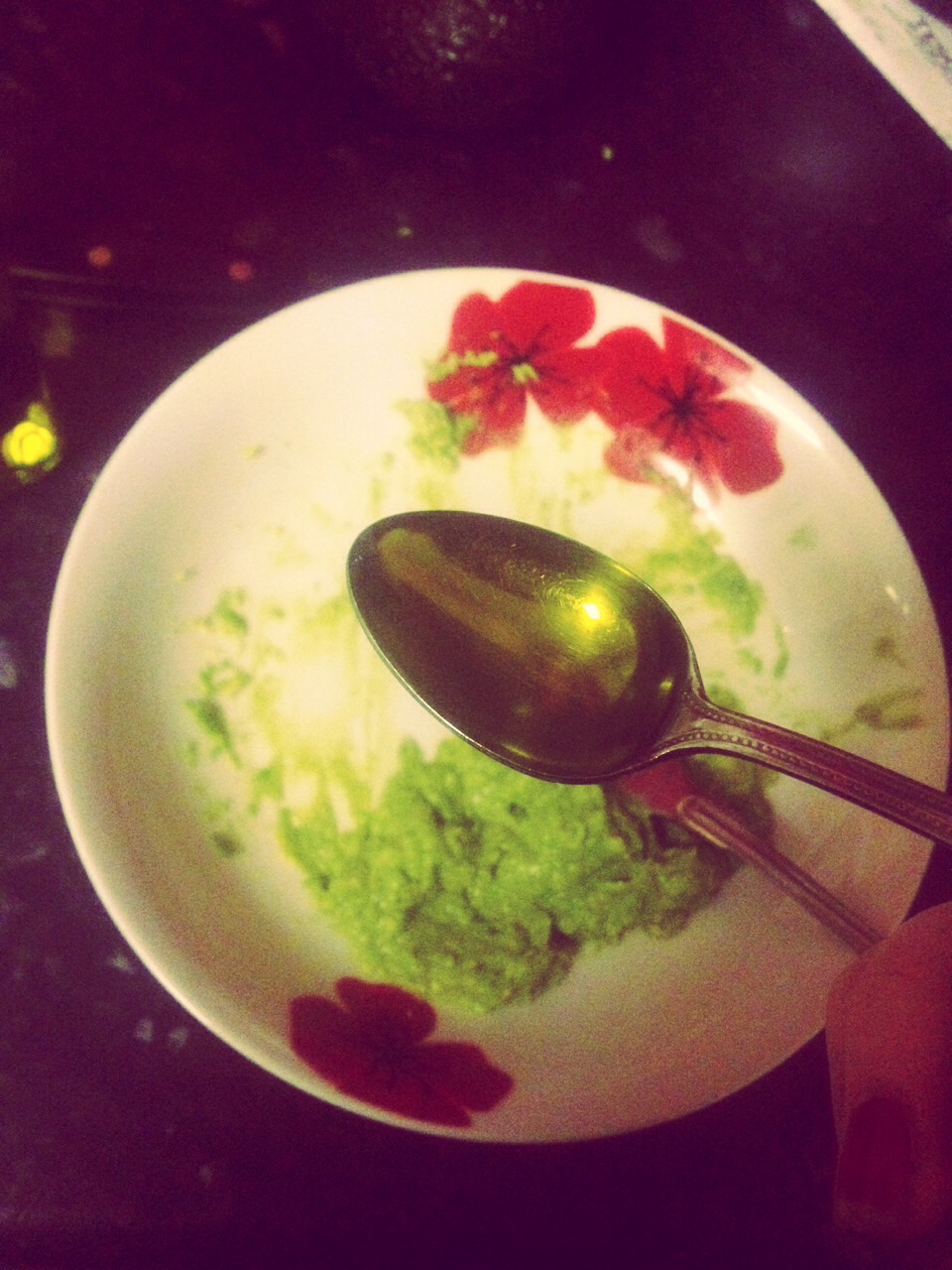 next add the two teaspoons of olive oil