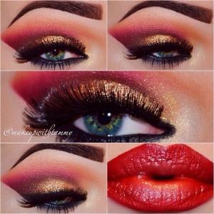 Red/Orange Eyeshadow Makeup🏮