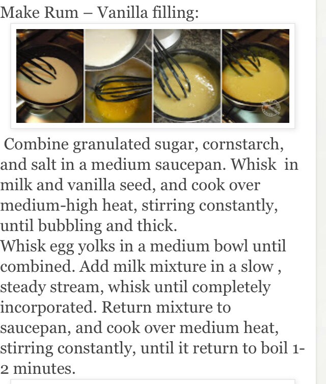 Vanilla Rum Pie Recipe