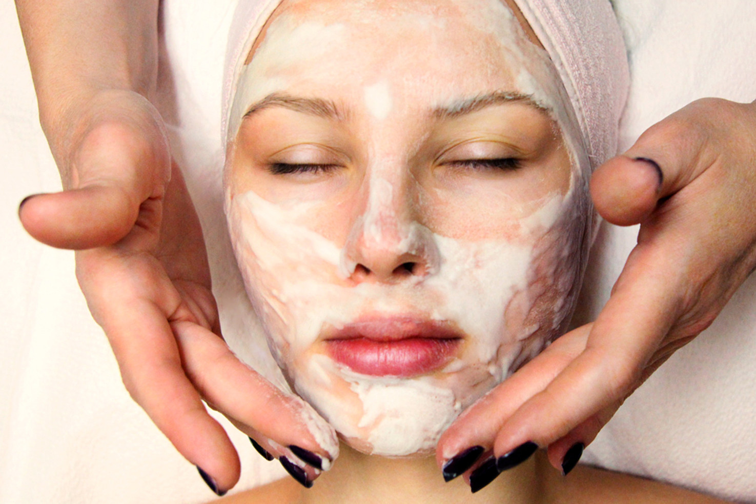 Treat yourself to an at-home-facial 2 to 3 times a week. Use a mild cleanser, then exfoliate with a gentle scrub that contains exfoliants that are round and non-abrasive.