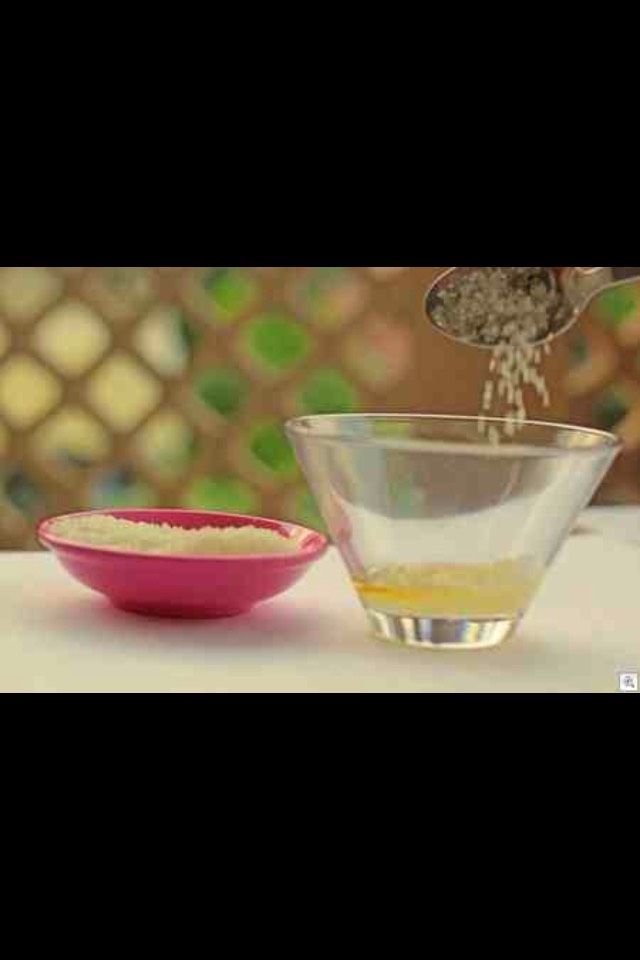 Next, add five teaspoons of sugar.
