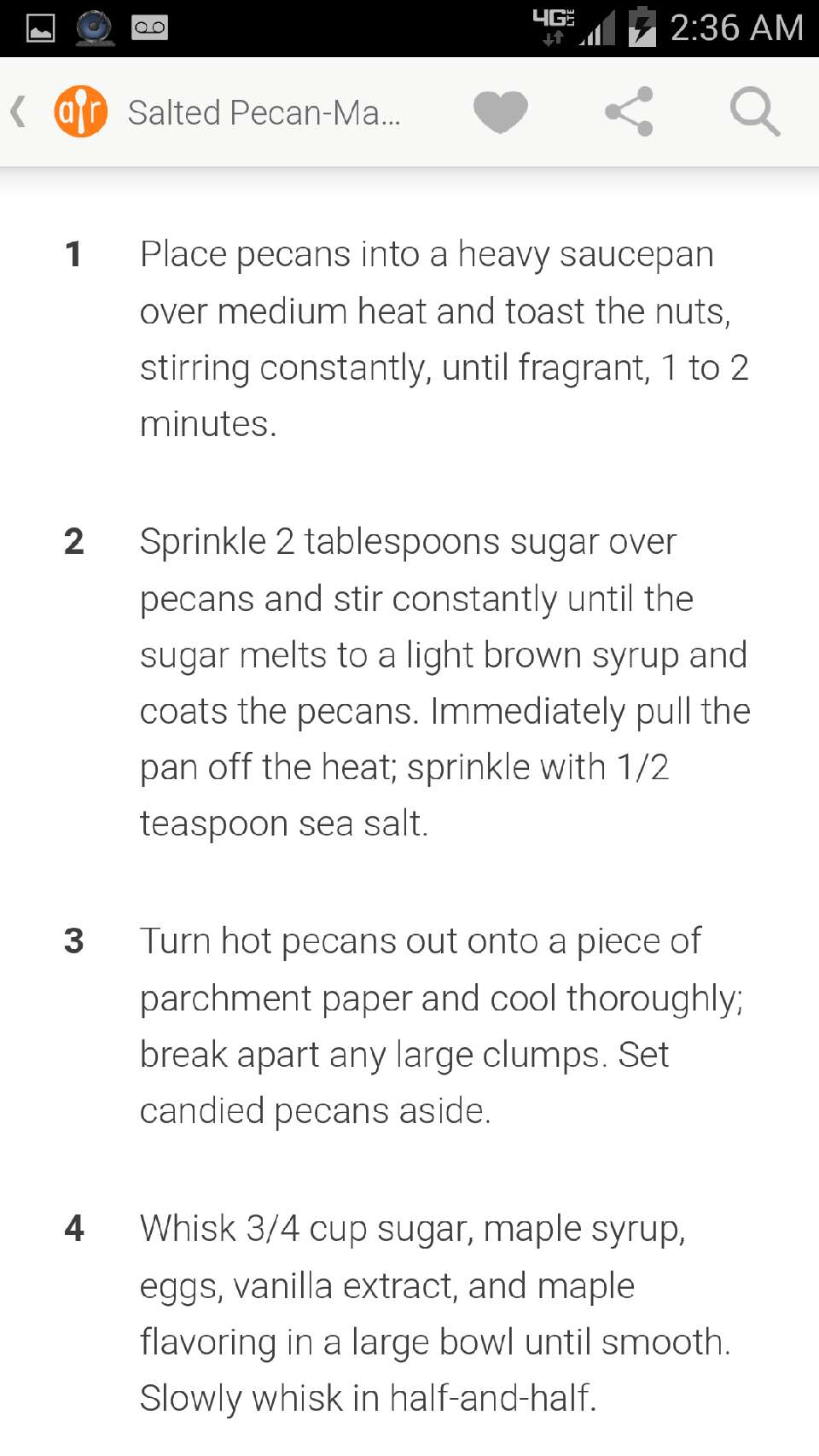 Salted Pecan~Maple Ice Cream
