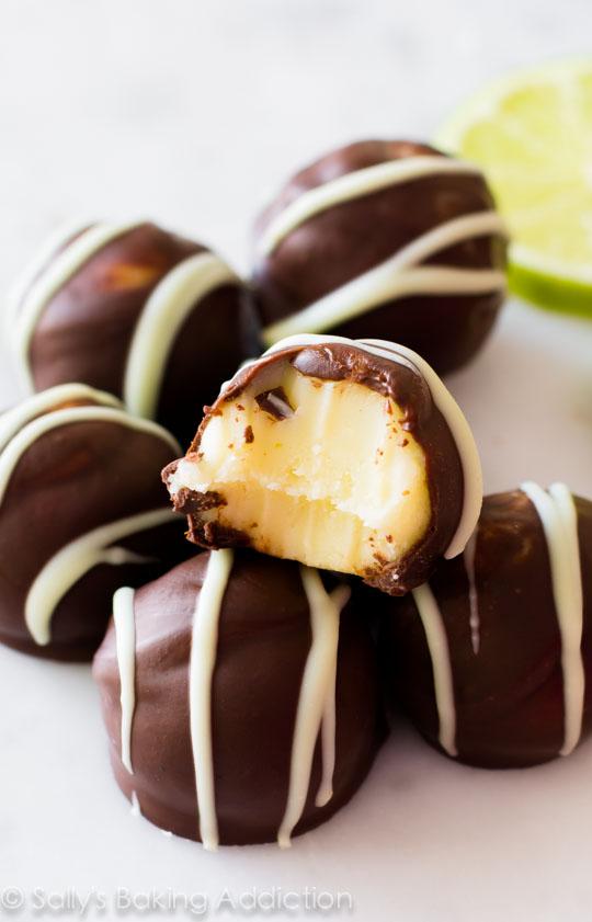 Dark Chocolate Key Lime Pie Truffles  