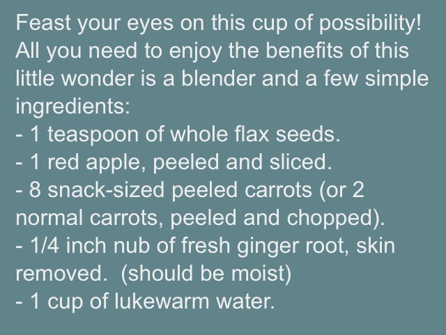 Carrot Apple Ginger flaxseed Smoothie For Detox 