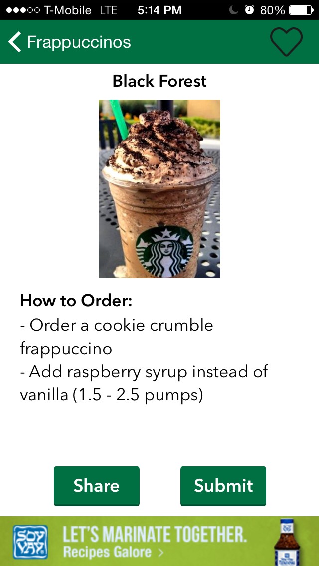Secret Starbucks Drinks