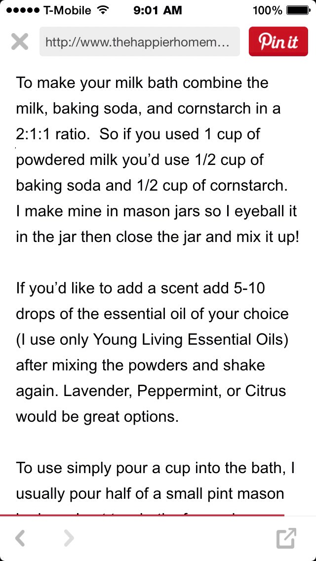 💋️️Homemade Milk Bath Recipe💋