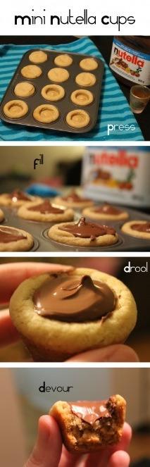 Mini Nutella Cookie Cups1