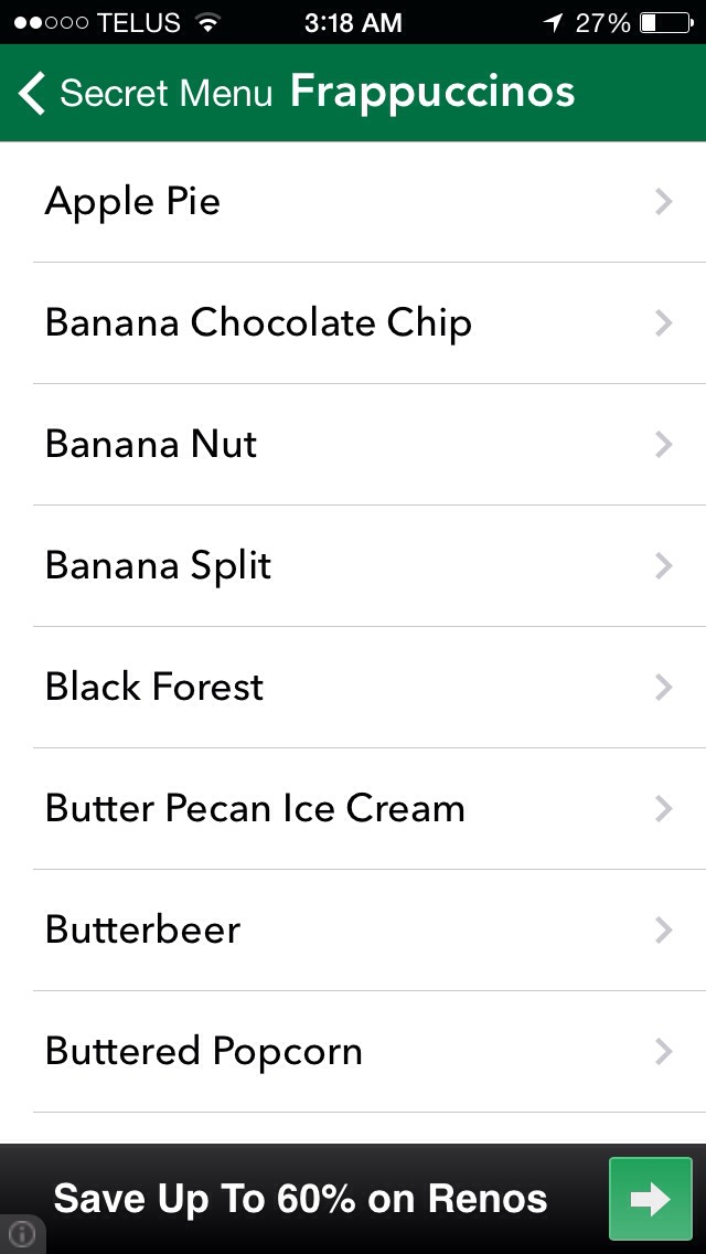 Secret Starbucks Menu!! 