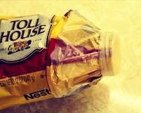 Screw the lid on over the bag covering the opening of the bottle for an airtight seal