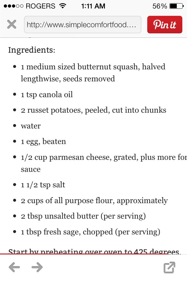 Butternut Squash Gnocchi