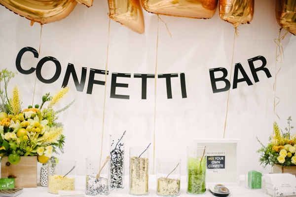 Let people DIY their own confetti combo.
And be sure to include lots and lots of sequins.