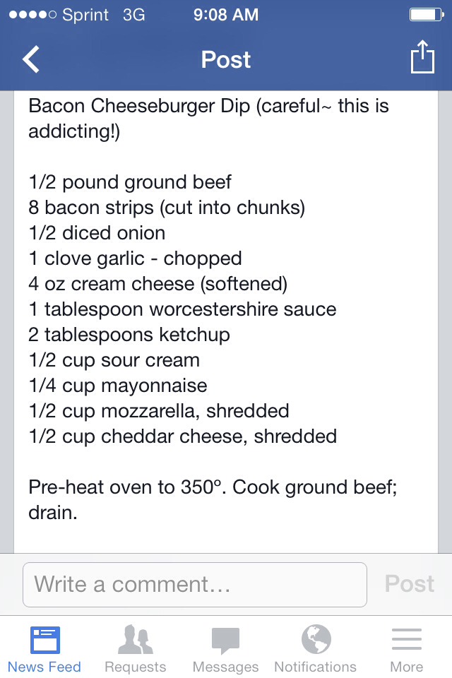Bacon Cheese Burger Dip