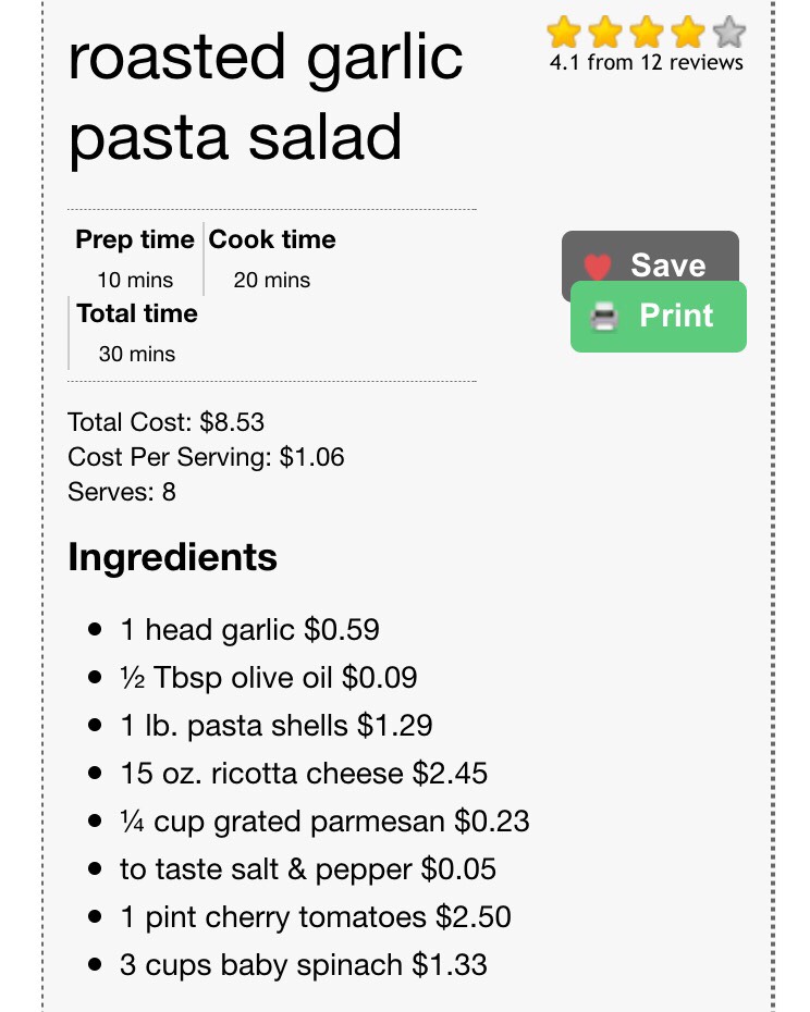 Garlic Pasta Salad