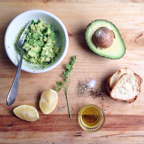 Avocado Toast Prep

Avocado toast is so easy to make and is always a huge kid favorite. To make it, you'll need several toasted baguette slices, an avocado, a teaspoon of olive oil, and 2 tablespoons fresh squeezed lemon. Mash those ingredients together with a fork, and then add a bit of cumin.