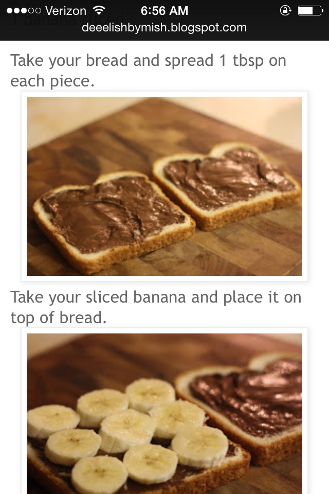 Nutella And Banana Sandwhich!!