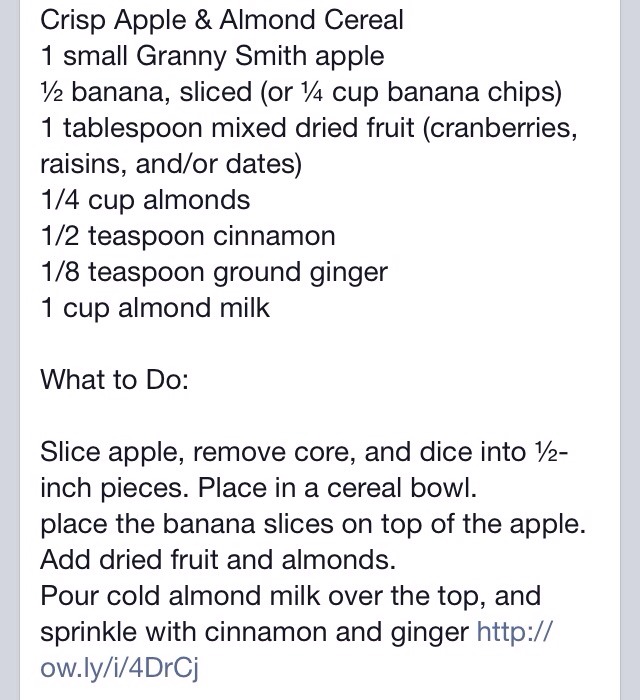Crispy Apple & Almond Cereal  
