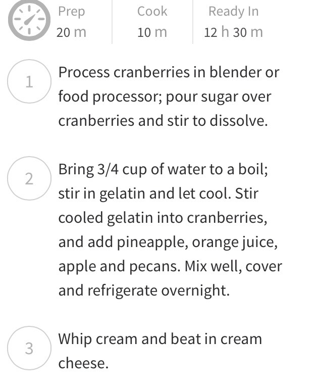 Creamy cranberry salad 