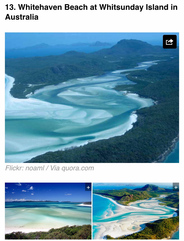 This beach is known for its beautiful white sands and the crystal clear blues and greens of the water. The sand is very fine and walks along the shore are so fantastical it seems like magic.