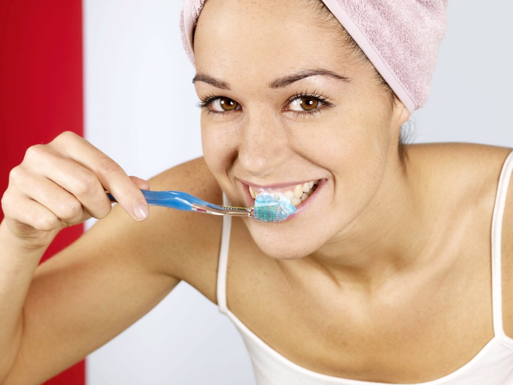 Start brushing your teeth. Make sure you brush every tooth. Front ,back,left,right