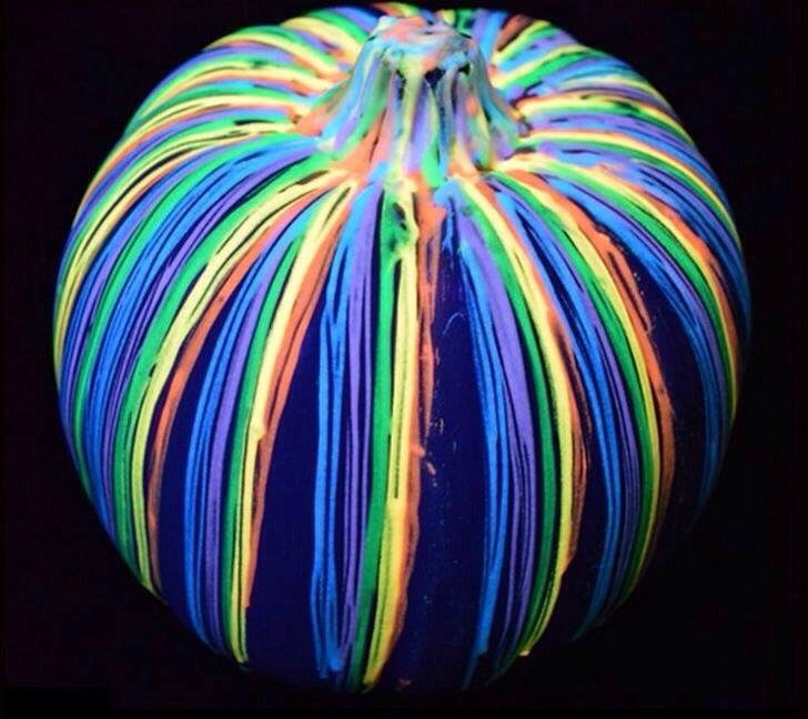 Used Glow In The Dark Paint On Pumpkin 