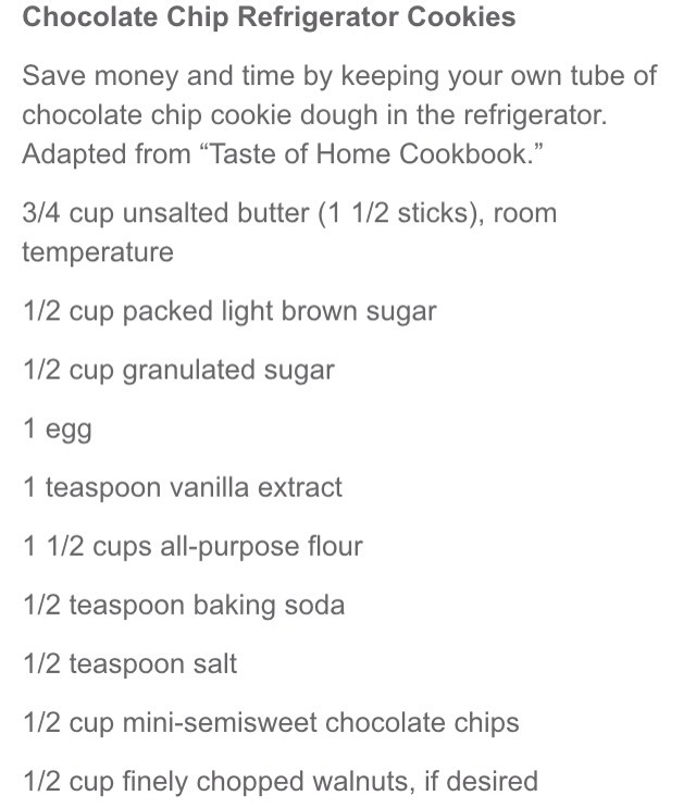 Homemade Freezer Cookies