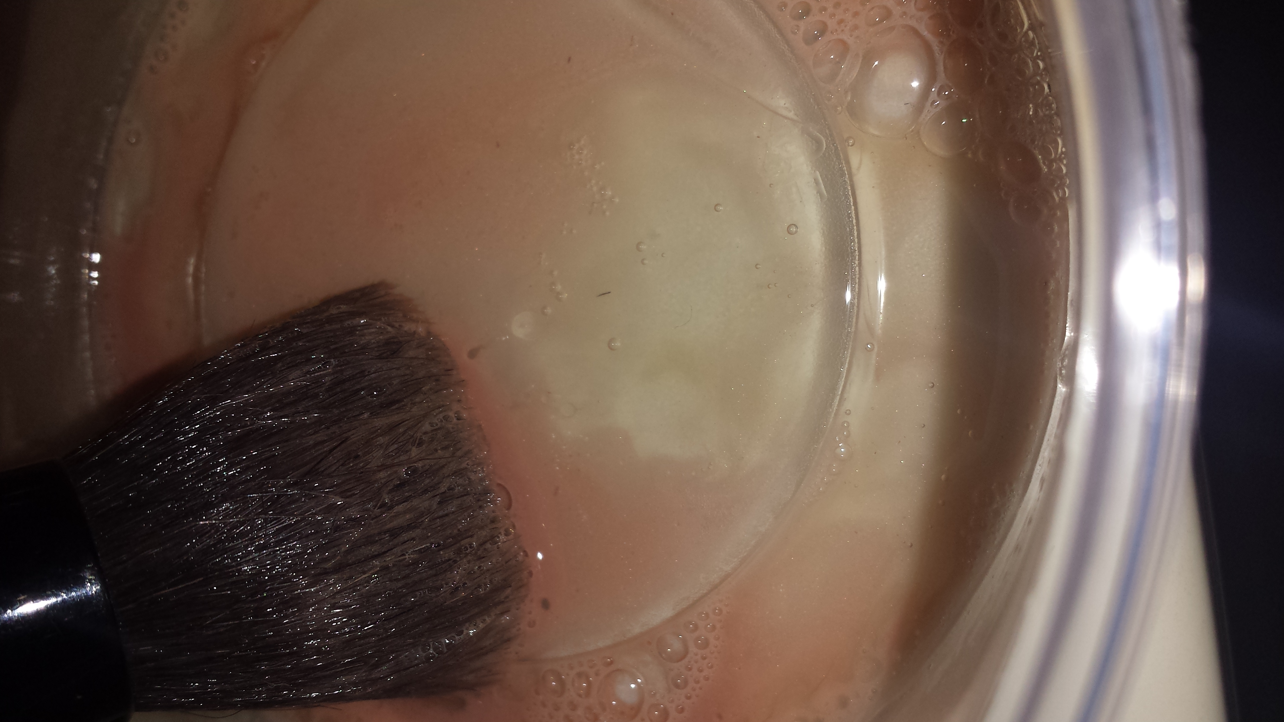 Then blend everything together with the brush in circular motions 