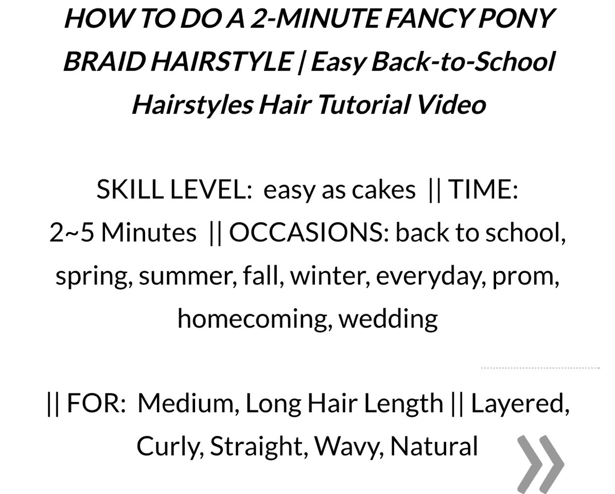 ❤️ Simple 2 Minute Pony Braid!!! ❤️