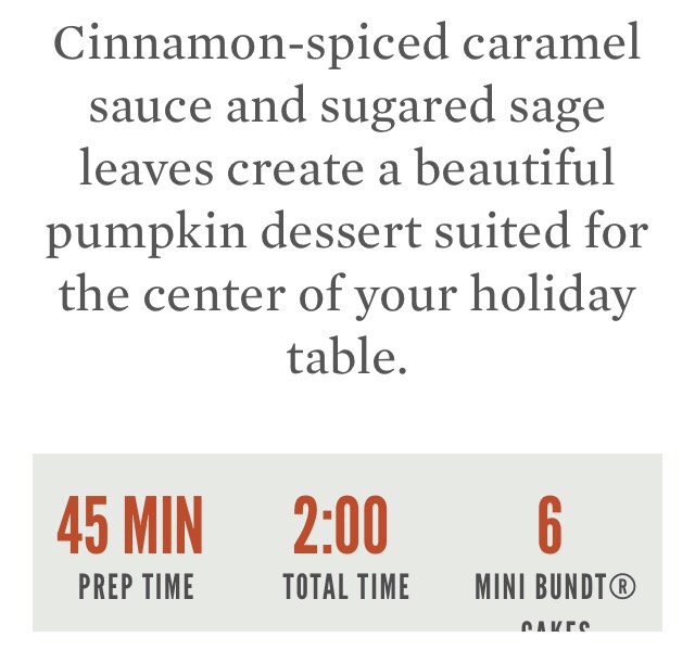 Mini Caramel Pumpkin Bundt Cakes!
