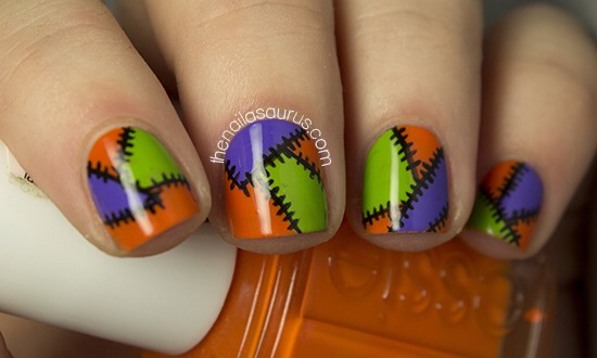 🎃💚HALLOWEEN PATCHWORK NAIL ART TUTORIAL💚🎃
