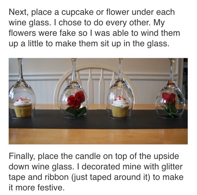 DIY valentines table decoration 