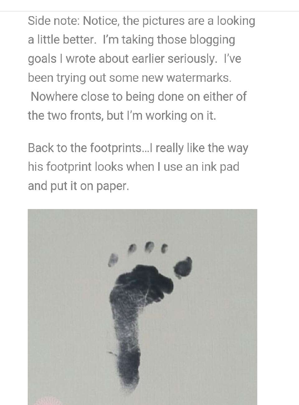 A Perfect Baby Footprint Every Time!