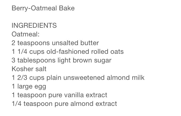 Berry Oatmeal Bake🍪🍇