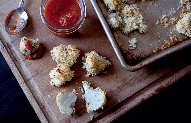 Baked Breaded Cauliflower "Mozzarella" Sticks