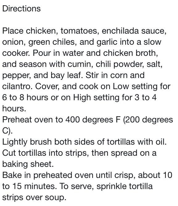 Crock Pot Chicken Tortilla Soup!