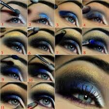 Beautiful Eye Make For Blue Eyes: Step By Step