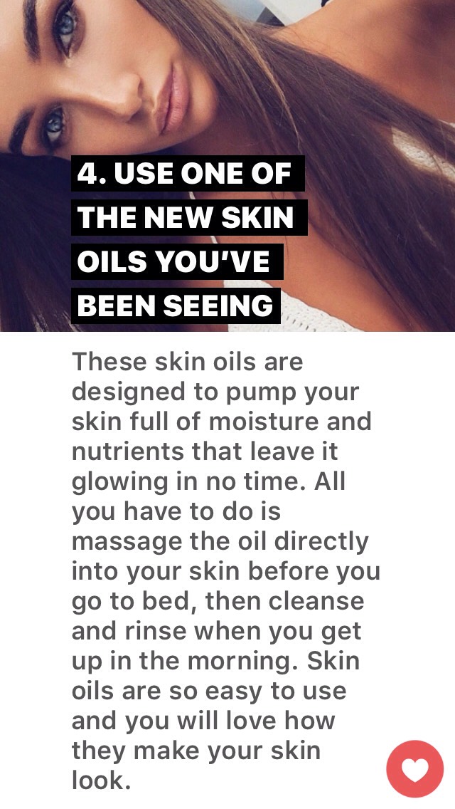 TIPS FOR GREAT SKIN OVERNIGHT! 