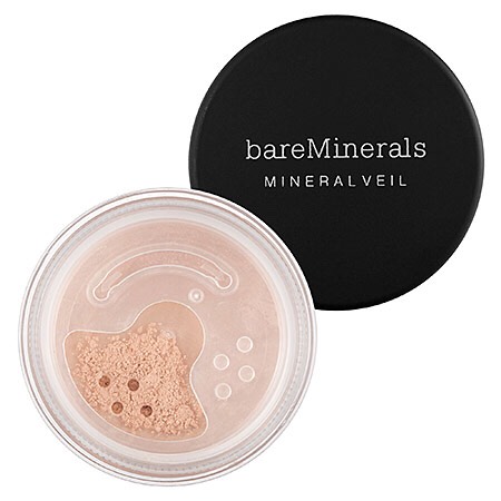 Set your bb cream and concealer with bareMinerals mineral veil. This translucent powder is great at minimizing fine lines and pores yet very light weight, leaving your skin feeling soft as ever. Their tinted one is my personal fav!