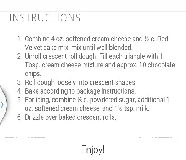 Red Velvet Chocolate Cheesecake Crescent Rolls!
