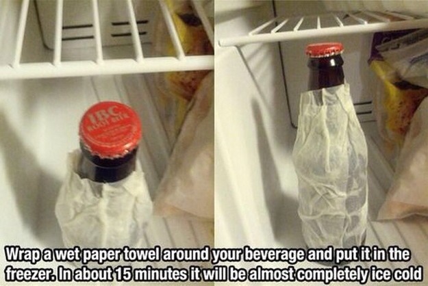 8. If you plan on drinking beer and watching football, how to get warm beer cold in 15 minutes.
