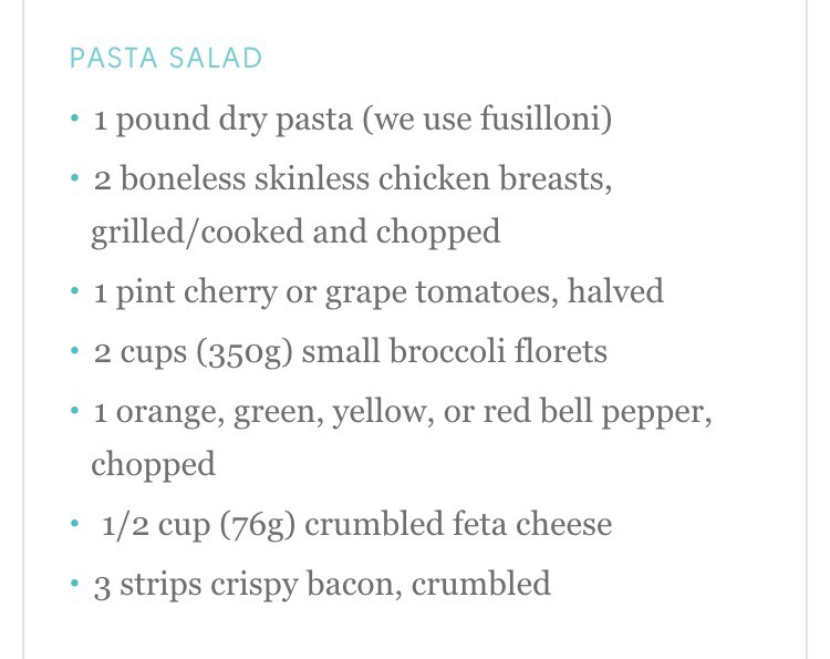Creamy Chicken Pasta Salad!