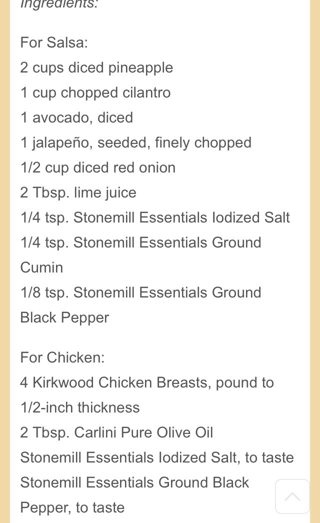 Delicious Grilled Chicken With Pineapple Avocado Salsa 