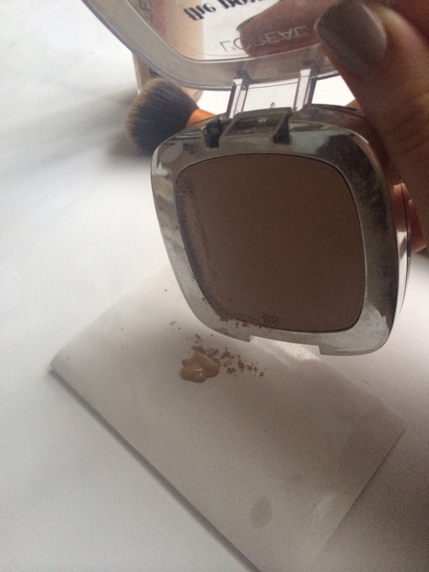 If you have loose powder then put a little bit into the foundation, if pressed powder just scrap with the end of brush and add to foundation