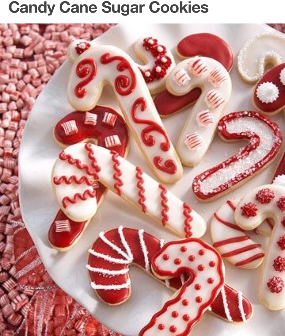 Candy cane sugar cookies 
