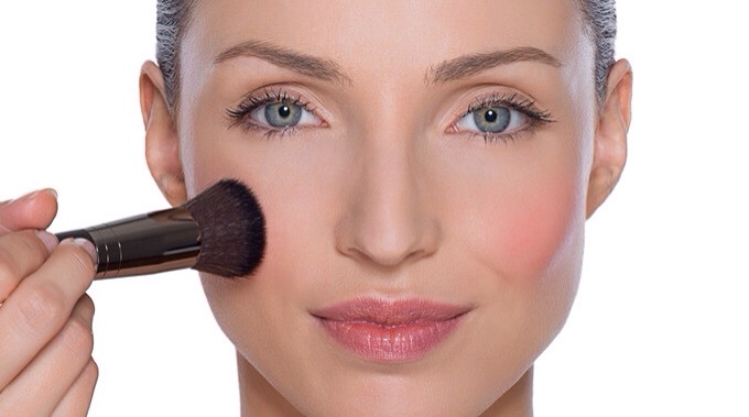 Next blush,to add color and youth into your cheeks:-)