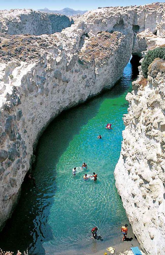 The sea caves of Papafragas, Greece